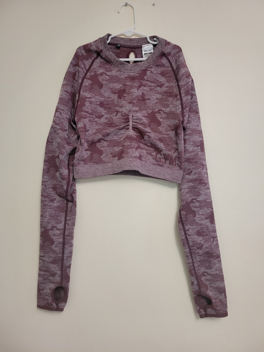 Gymshark Heathered Mauve Crewneck with Back Keyhole Size Medium
